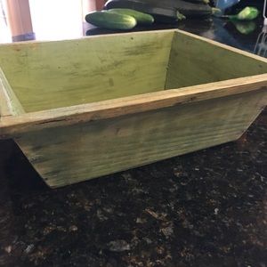 Moss colored wooden basket